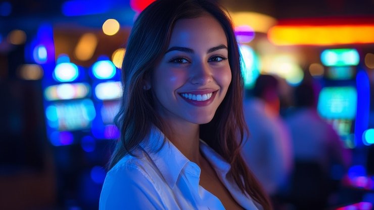Pengguna ponsel membaca info bonus harian